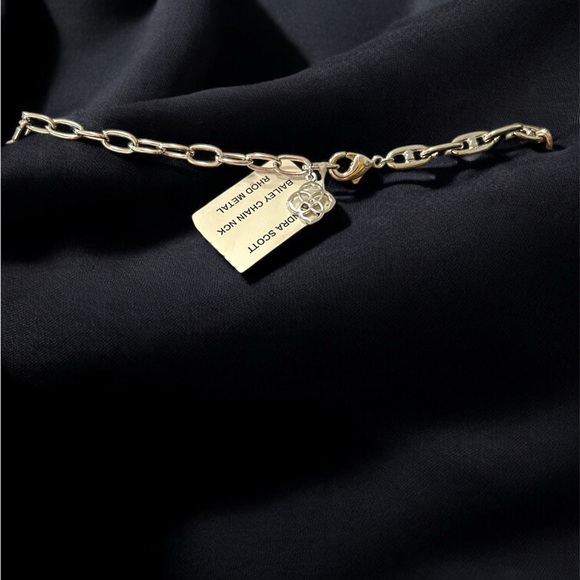 KENDRA SCOTT BAILEY Chain Necklace Rhodium Plate 18” NWT - Picture 2 of 2